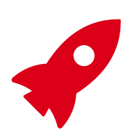 Career Development and Leadership rocket icon